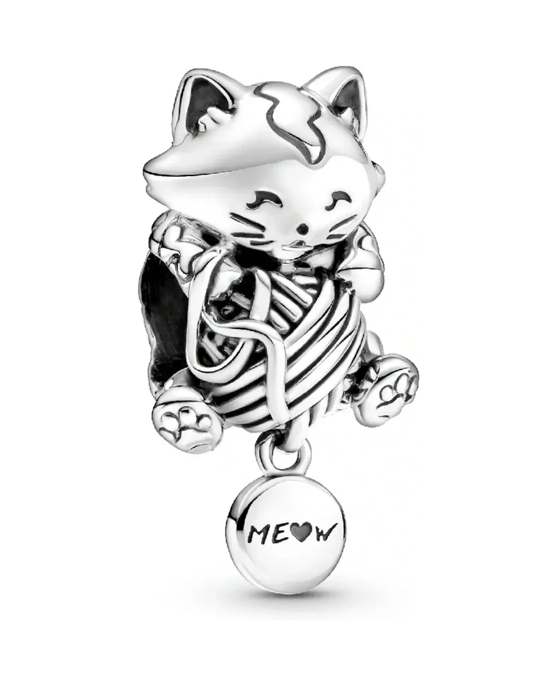 Charm Pandora Boule Chaton Pelote de Laine Argent 925 Femme