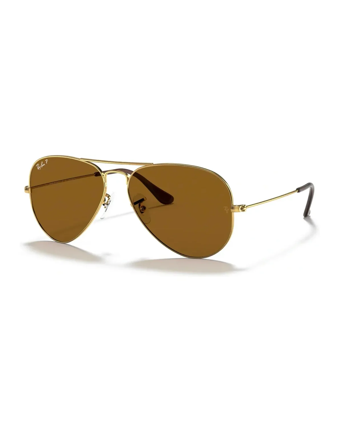 Lunettes de soleil Ray-Ban RB3025 Aviator métal or verres polarisés marron