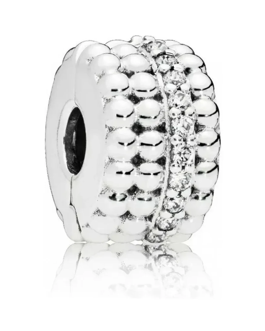 Charm Pandora Clip Perlé Pandora Moments Argent 925 Femme