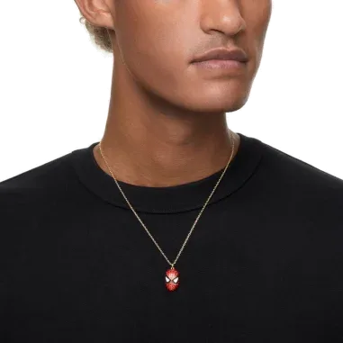 Collier Pendentif Spider-Man Swarovski Chaîne Plaqué Or — vue 5