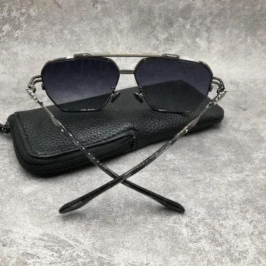 Lunettes de soleil Chrome Hearts Ripping - Aviateur métal — vue 4