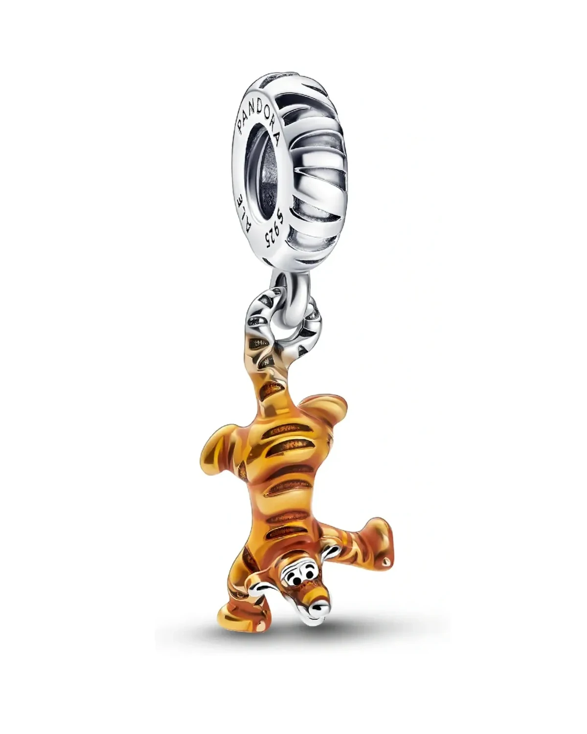 Charm Pandora Winnie l'Ourson Tigrou Argent 925 Orange Femme