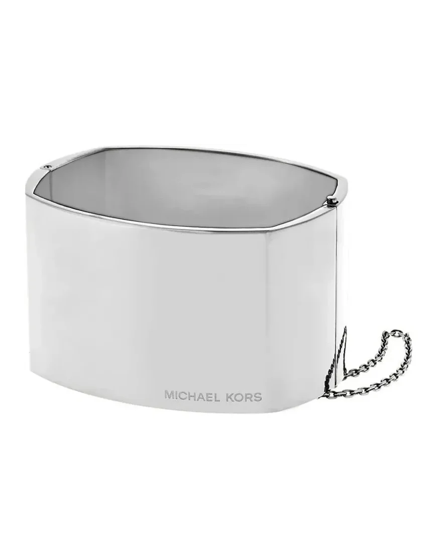 Bracelet Michael Kors manchette acier inoxydable argenté femme