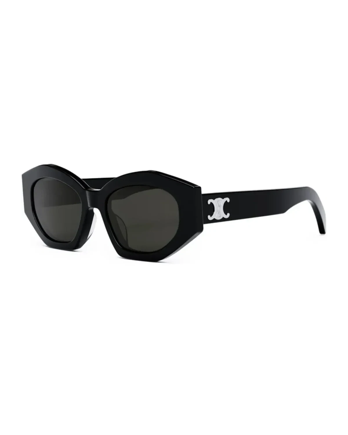 Lunettes de soleil Celine CL40238U géométriques acétate noir verres gris