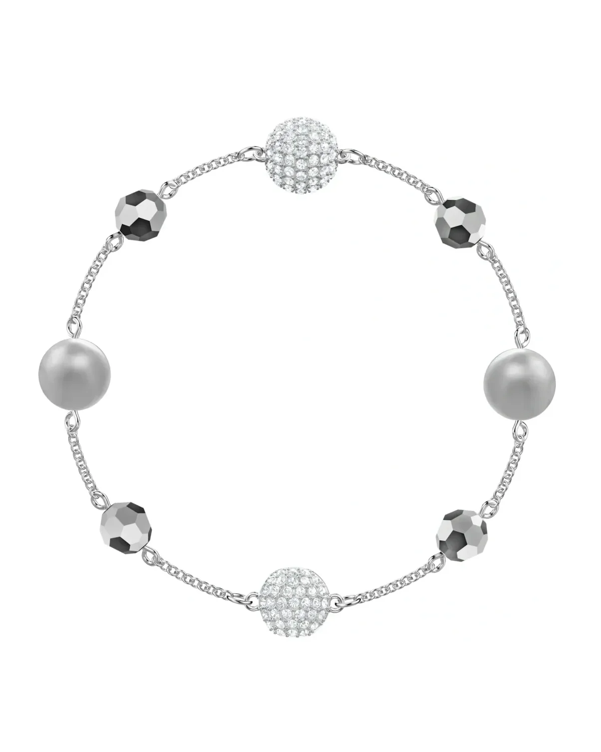 Bracelet Swarovski Remix métal gris perles femme