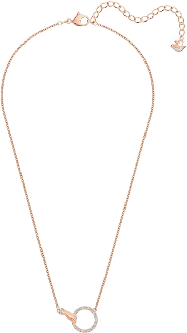 Collier Symbolica or rose et cristaux blancs — vue 2