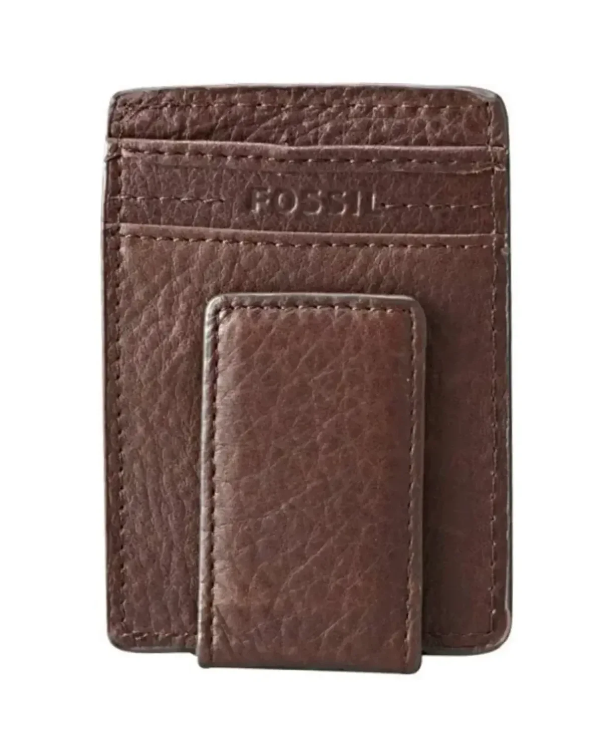 Porte-cartes Fossil cuir marron homme