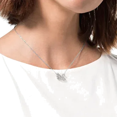 Collier Dancing Swan - Pendentif Cygne Swarovski — vue 10