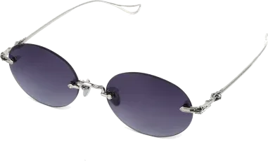 Chrome Hearts Sinnergasm B - Lunettes de soleil monture ovale métal — vue 6