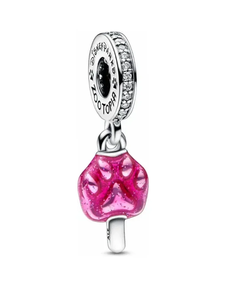 Charm Pandora Disney Zootopia Pawpsicle argent 925 rose unisexe