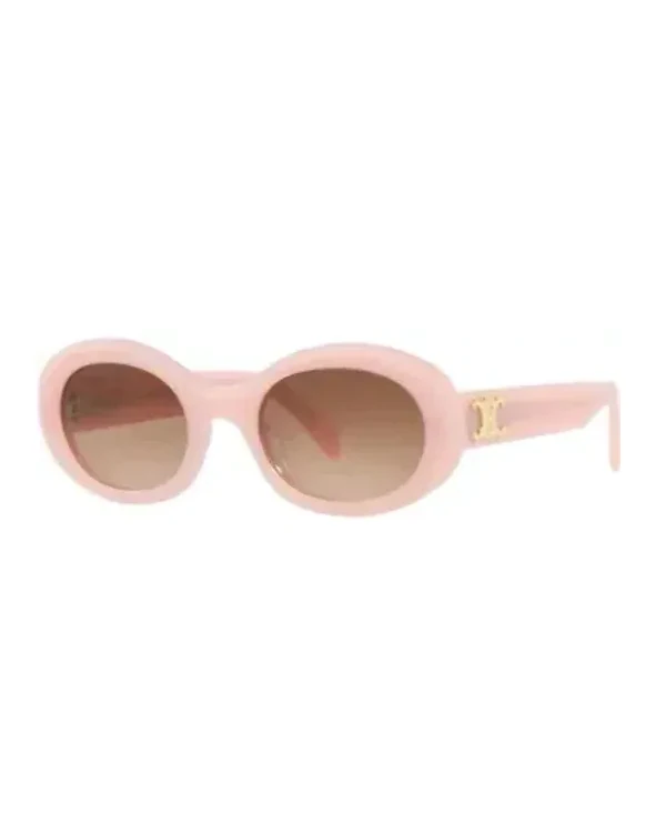 Lunettes de soleil Celine CL40194U ovales acétate rose