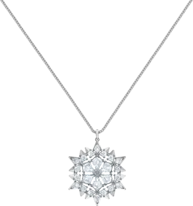 Collier Swarovski Magic Snow - Flocon de Neige Rhodié