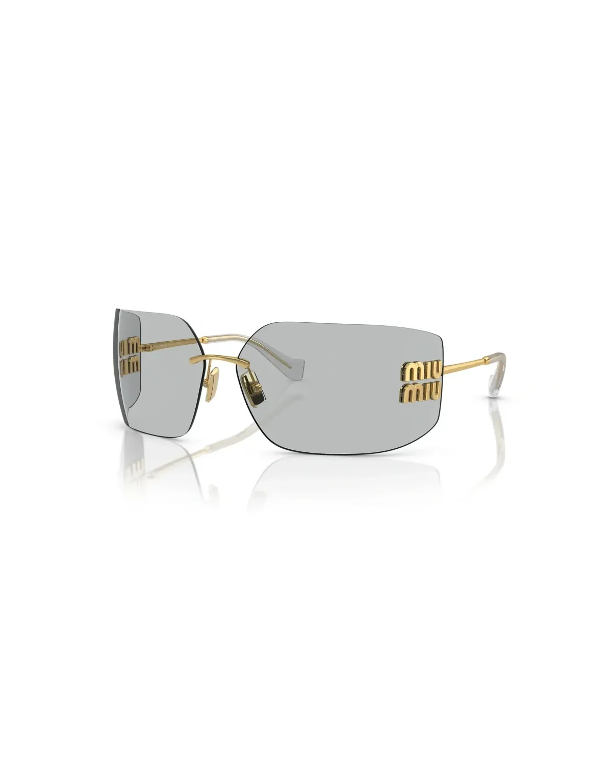 Lunettes de soleil Miu Miu MU 54YS monture métal doré géométrique
