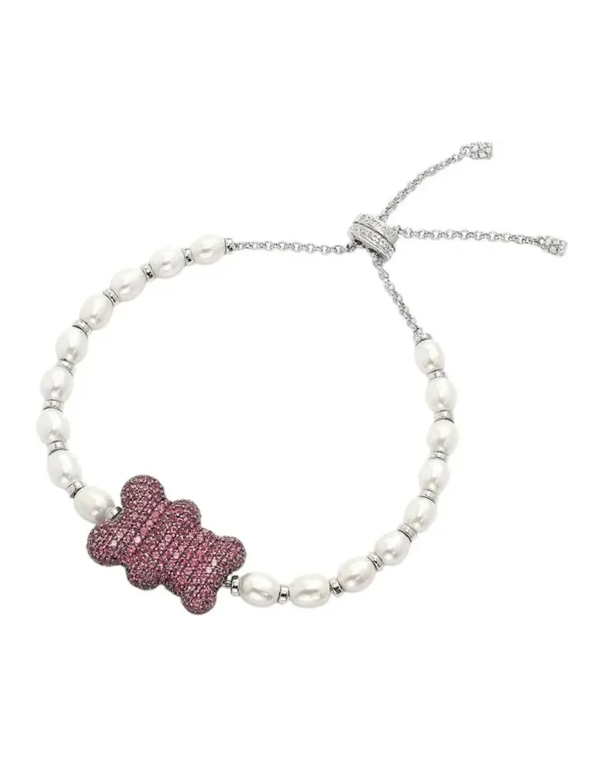 Bracelet APM Monaco Yummy Bear MALU argent ajustable unisexe