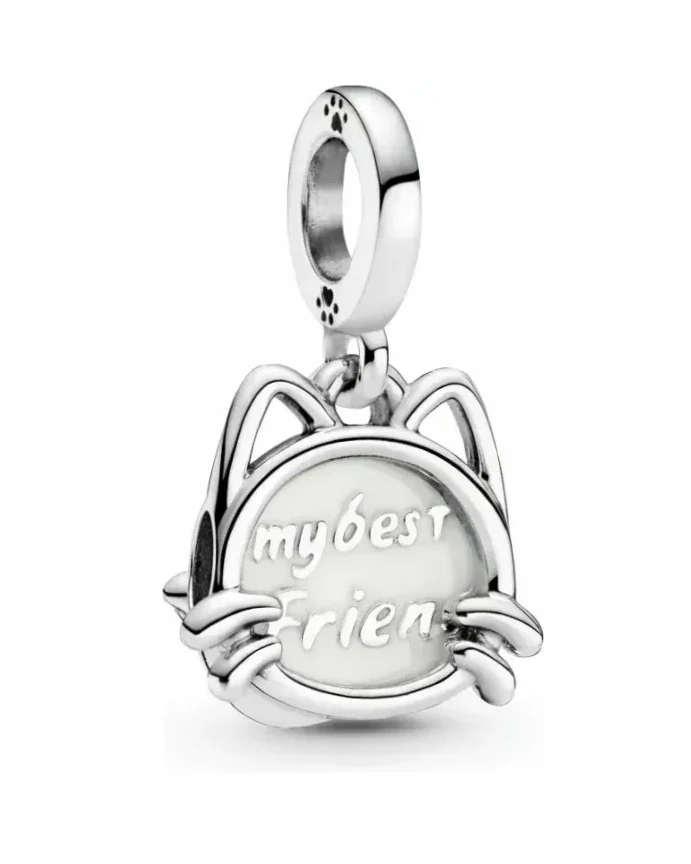 Charm Pandora Mon Chat My Best Friend argent 925 unisexe