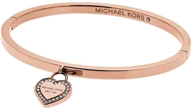 Bracelet Michael Kors Coeur Strassé Or Rose