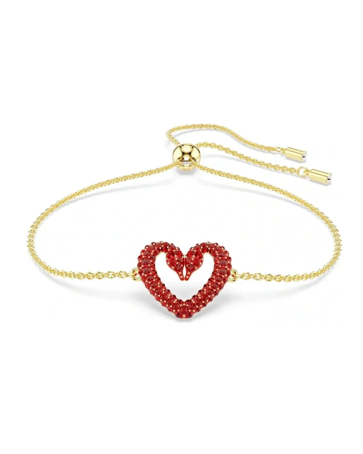 Bracelet Swarovski Una cristal rouge plaqué or femme