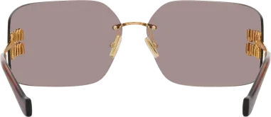 Lunettes de Soleil Miu Miu Runway en Métal Doré — vue 11