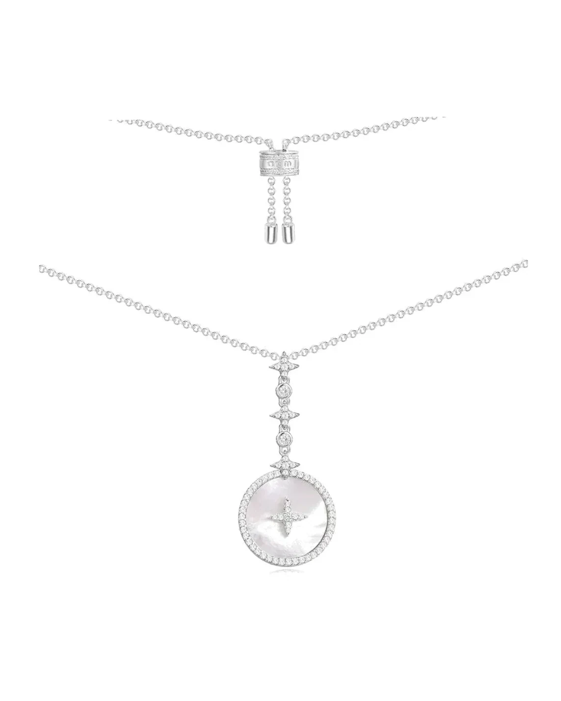 Collier APM Monaco étoile zirconium argent 925 femme