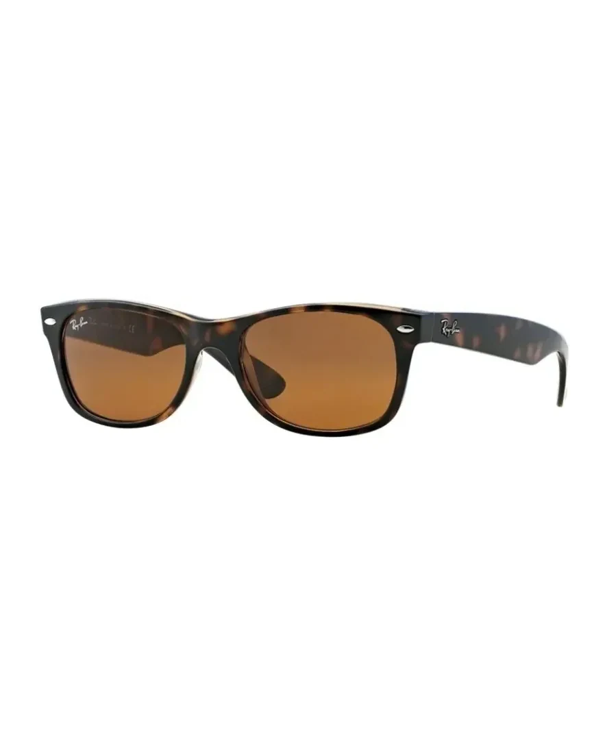 Lunettes de soleil Ray-Ban RB2132 New Wayfarer carrée écaille marron
