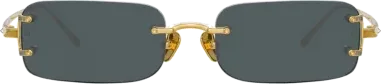 Lunettes de soleil Linda Farrow Taylor - Monture plaquée or — vue 2