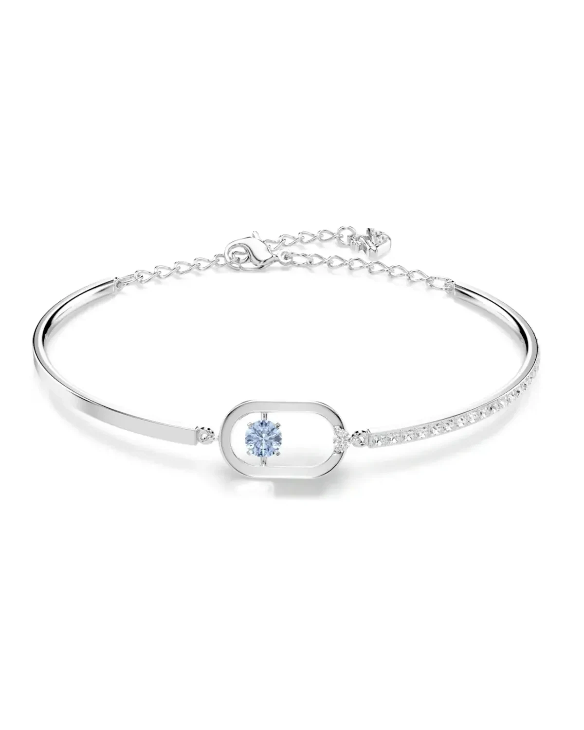 Bracelet jonc Swarovski North plaqué rhodium cristaux femme