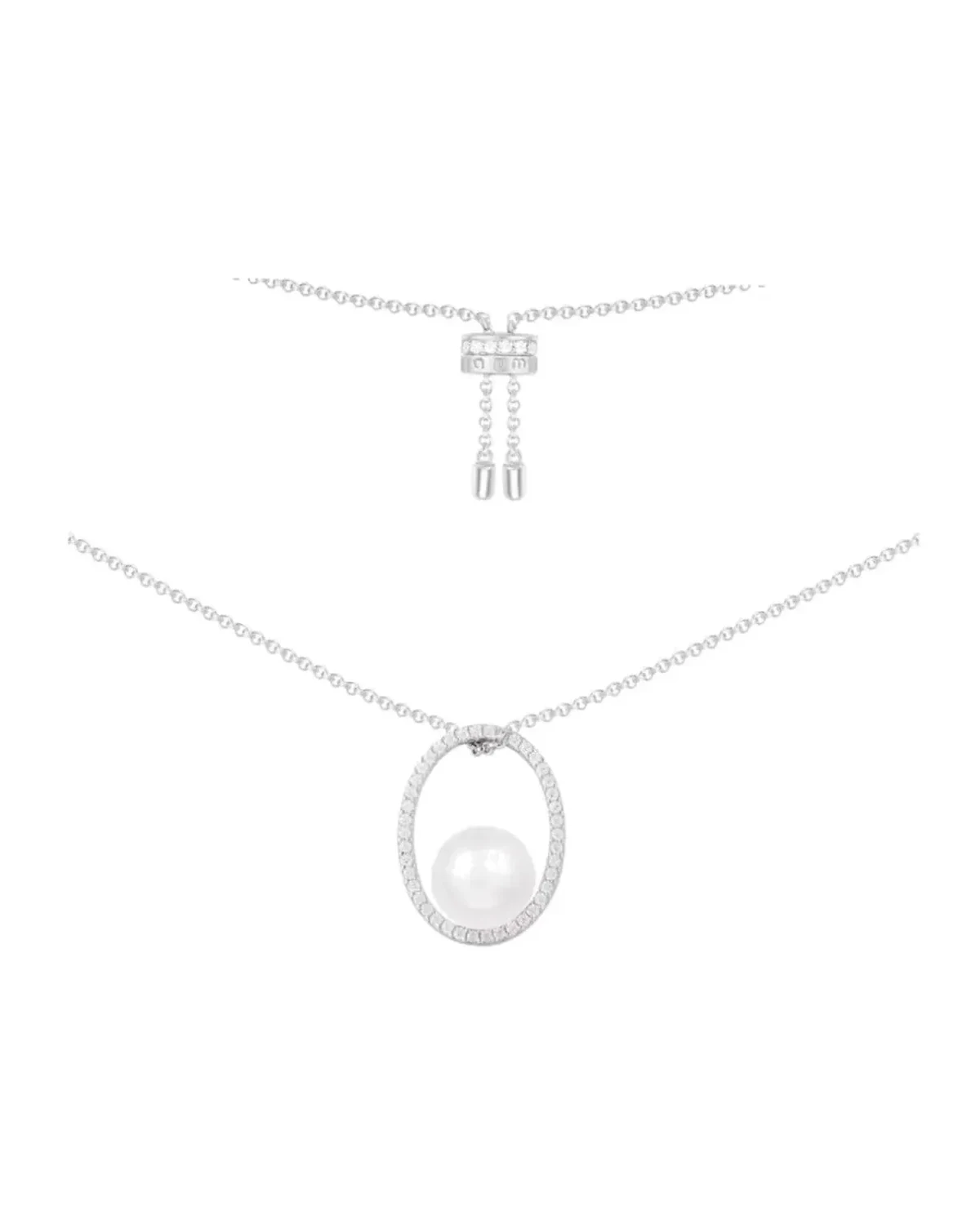 Collier APM Monaco Temperament Pearl argent 925 cristaux femme