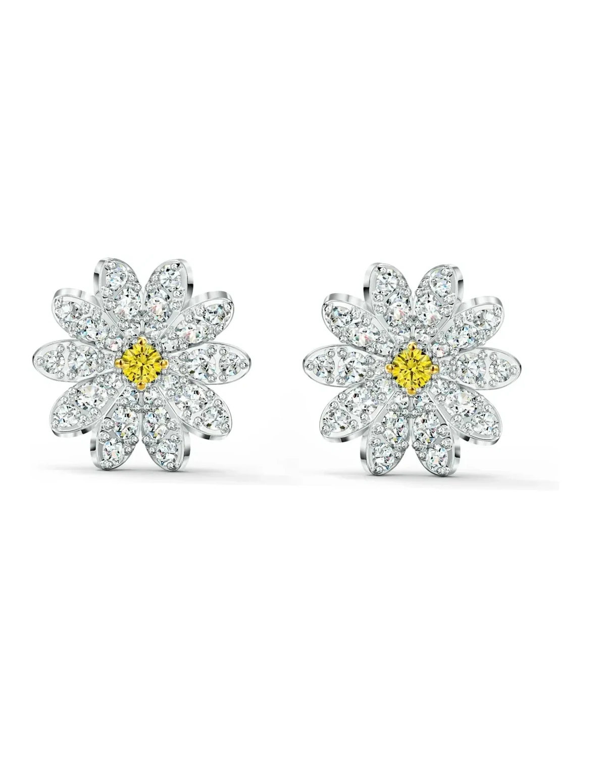 Boucles d'oreilles Swarovski Eternal Flower plaqué rhodium cristaux femme