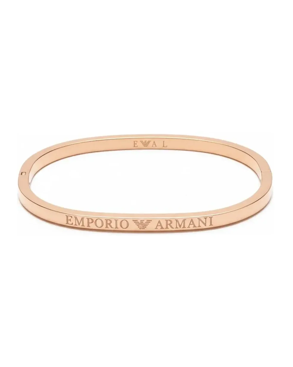 Bracelet jonc Emporio Armani acier plaqué or rose femme