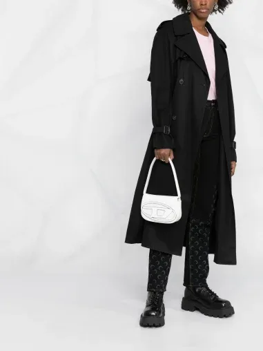 Sac à main Diesel 1DR Medium en cuir blanc — vue 3