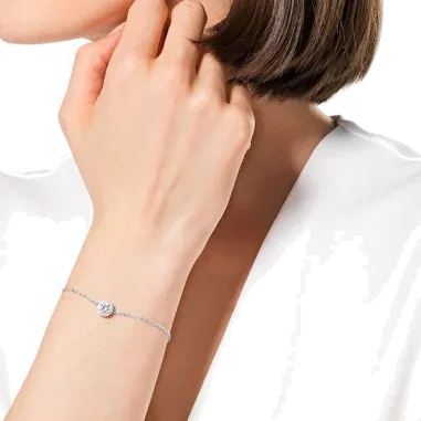 Bracelet Swarovski Angelic Rhodié — vue 4