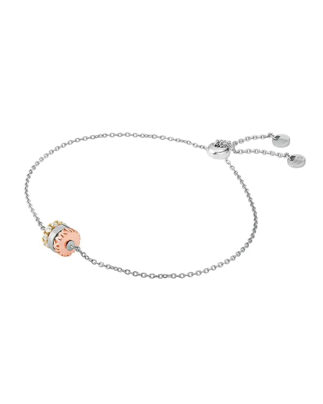 Bracelet Michael Kors coulissant rondelles tricolore argent 925 femme