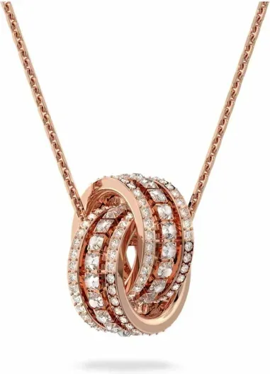 Collier Swarovski Further - Or rose et cristaux blancs