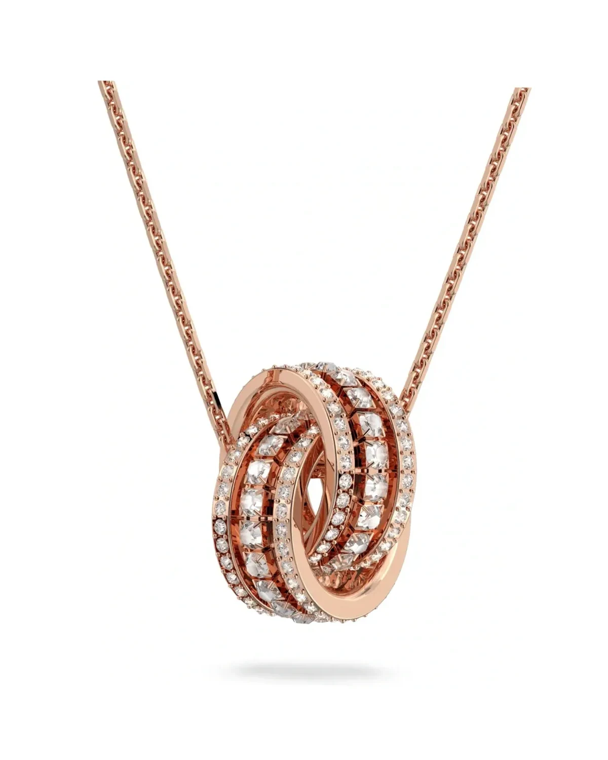 Collier Swarovski Further plaqué or rose cristaux blancs femme
