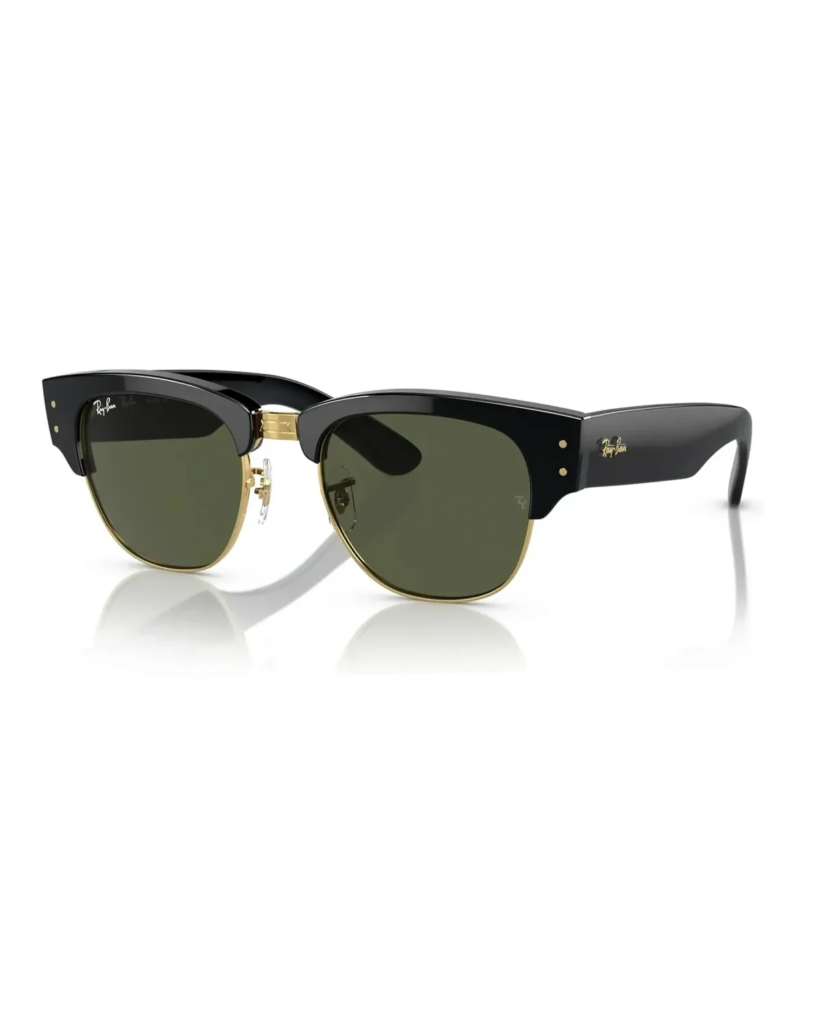 Lunettes de soleil Ray-Ban RB0316S Mega Clubmaster carré noir verres vert
