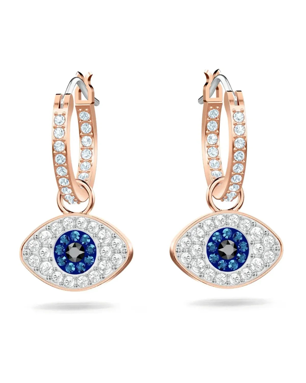 Boucles d'oreilles Swarovski Symbolica zirconium acier inoxydable plaqué or rose bleu femme