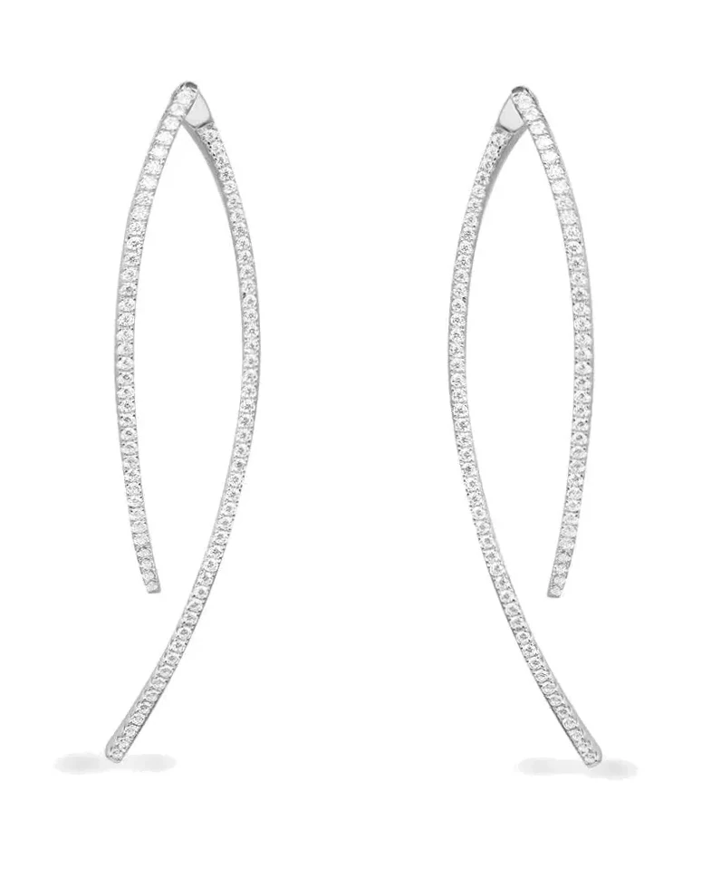 Boucles d'oreilles APM Monaco géométriques argent 925 zirconium femme