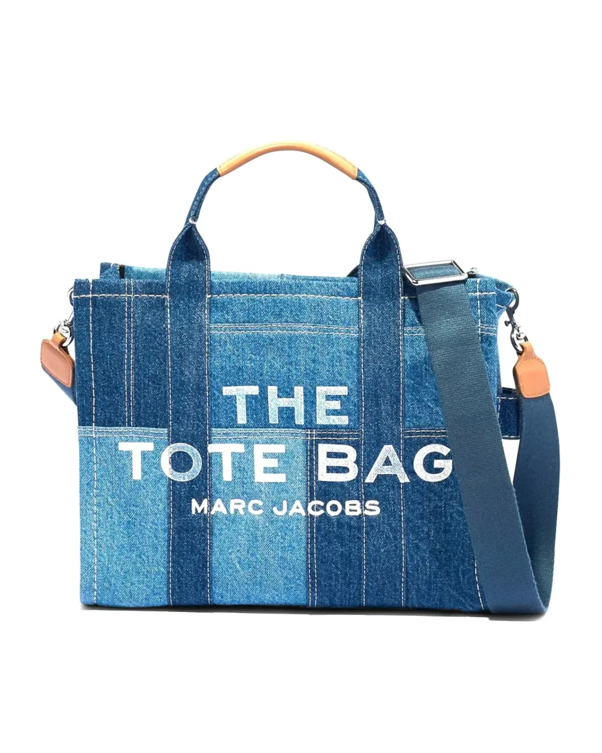 Sac à main Marc Jacobs The Medium Tote Bag denim patchwork
