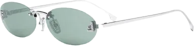 Lunettes de soleil First Fendi - Monture ovale métal — vue 7