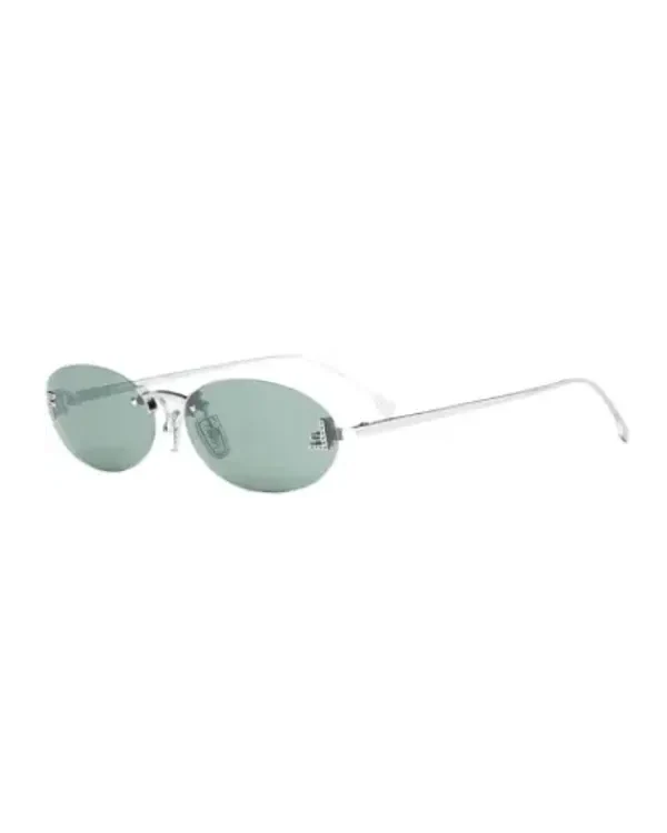 Lunettes de soleil Fendi FE4075US ovale métal argenté
