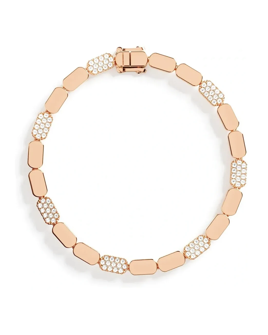 Bracelet APM Monaco Yacht Club plaqué or rose pavé zirconium femme