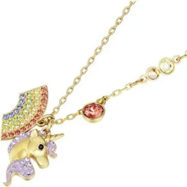 Collier Licorne Arc-en-Ciel Swarovski — vue 2