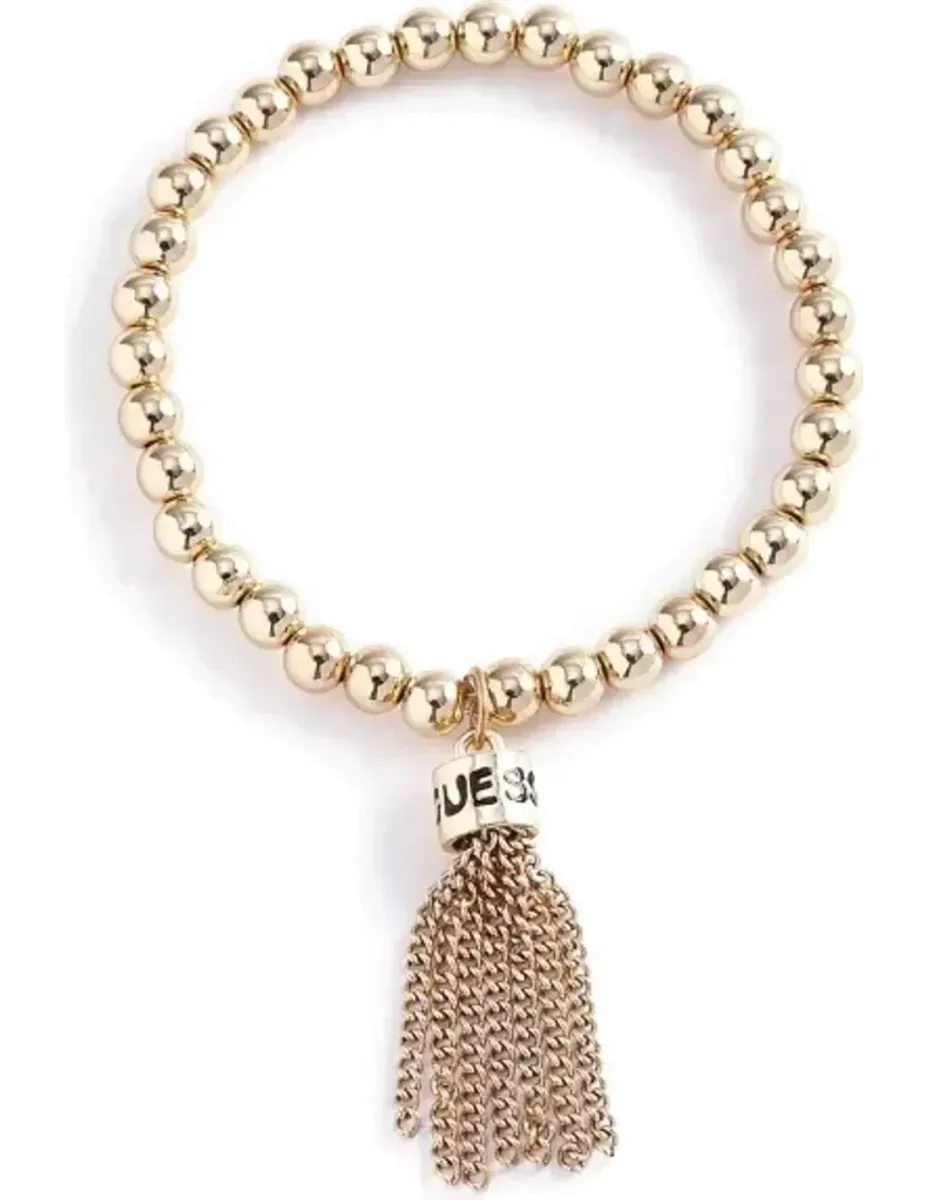 Bracelet Guess Perles Dorées et Breloque
