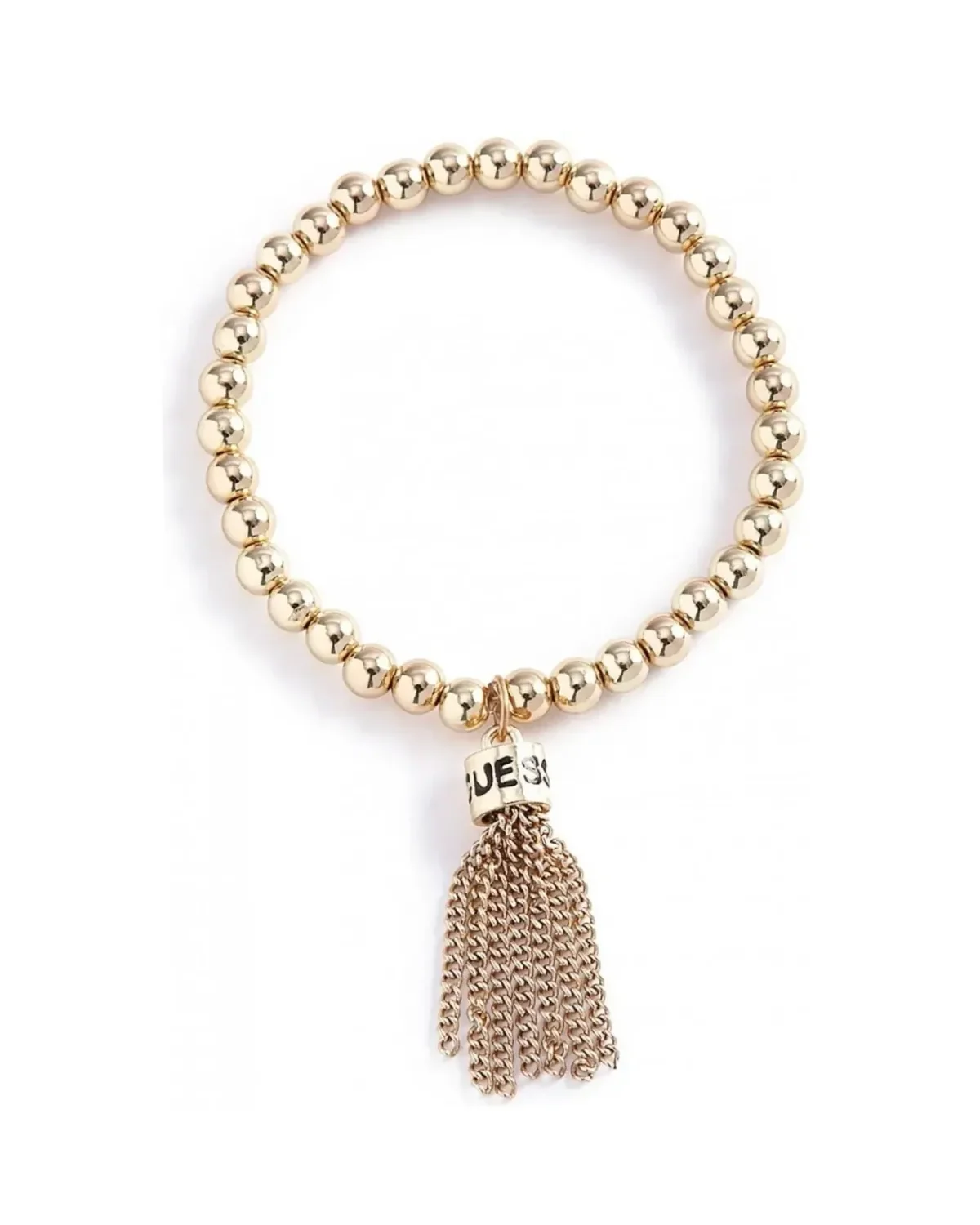 Bracelet Guess acier inoxydable perles dorées femme