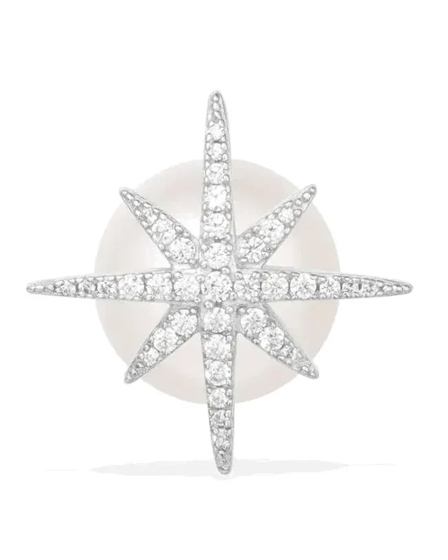 Boucle d'oreille APM Monaco Météorites argent 925 zirconium femme