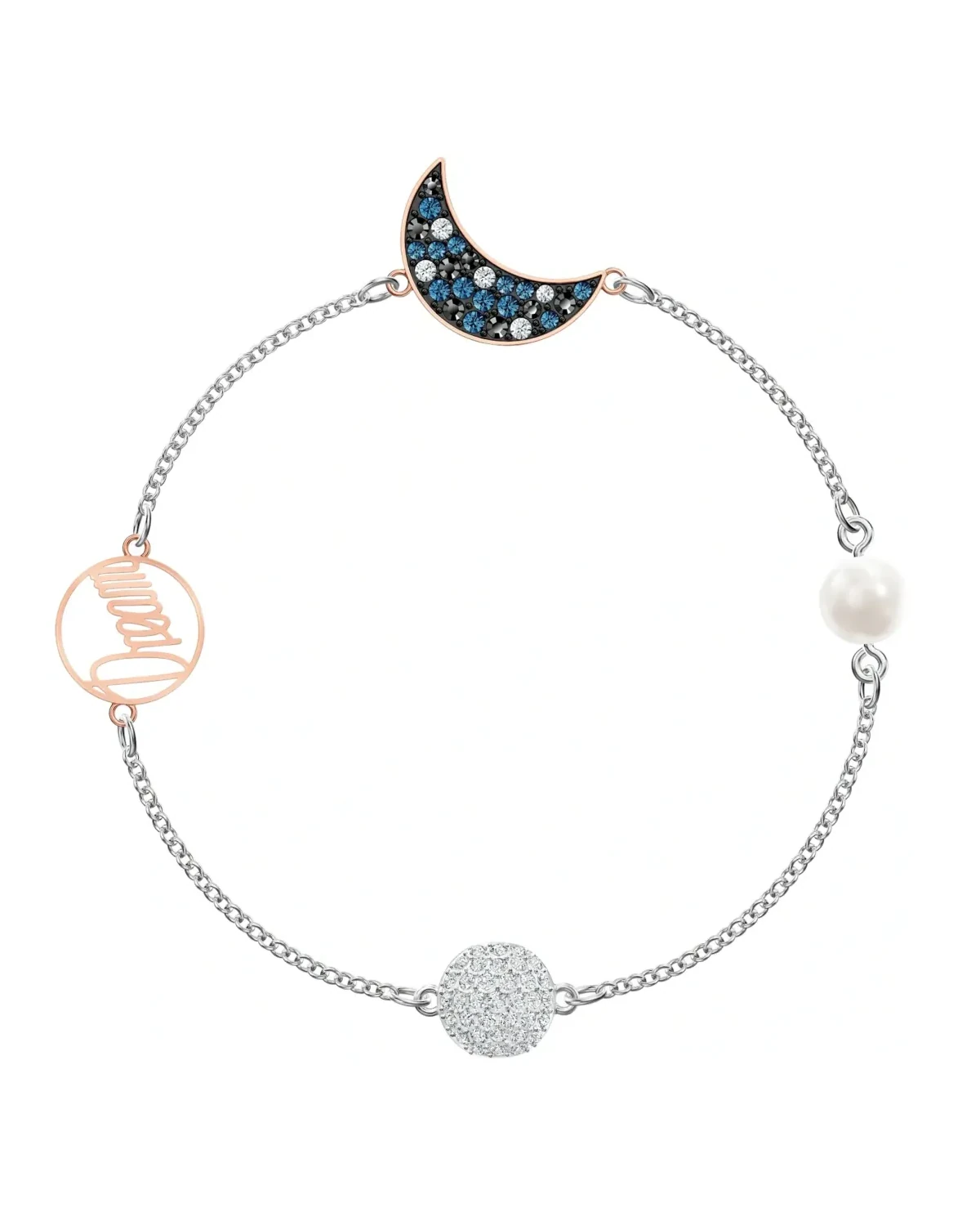 Bracelet Swarovski Remix Moon plaqué rhodium cristaux zirconium femme