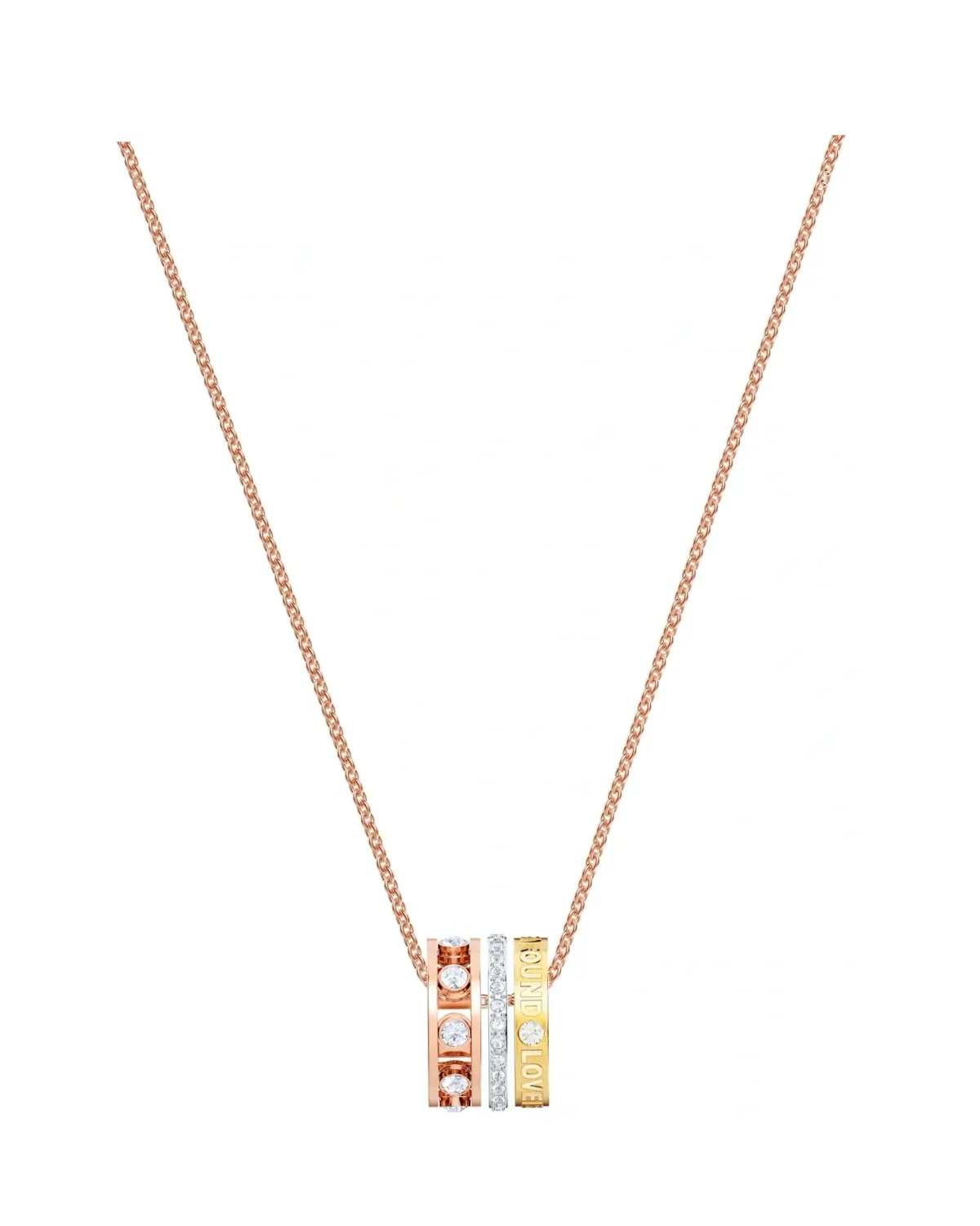 Collier Swarovski Admiration plaqué or rose cristaux blancs femme