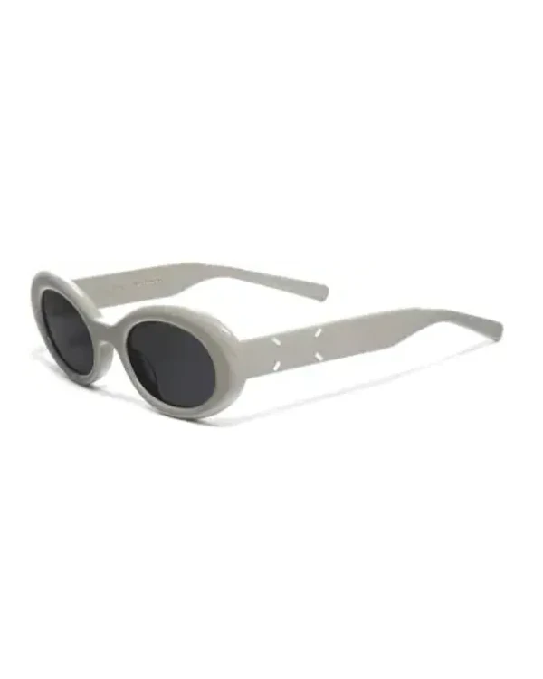 Lunettes de soleil Maison Margiela x Gentle Monster MM005 forme ovale en acetate Crème MM005 G1