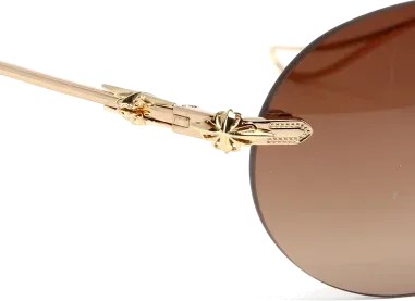 Chrome Hearts Sinnergasm B - Lunettes de soleil monture ovale métal — vue 4