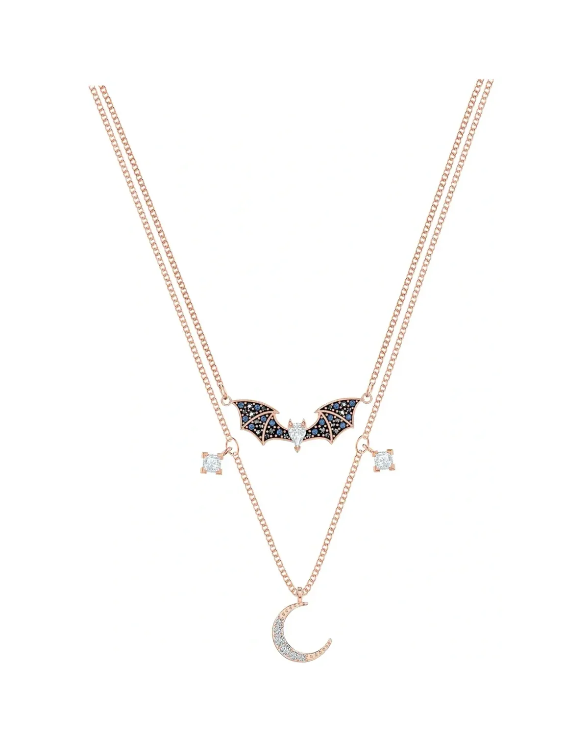 Collier Swarovski Prosperity plaqué or rose cristaux zirconium femme